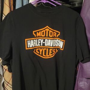Harley-Davidson Black Tee with Orange Logo